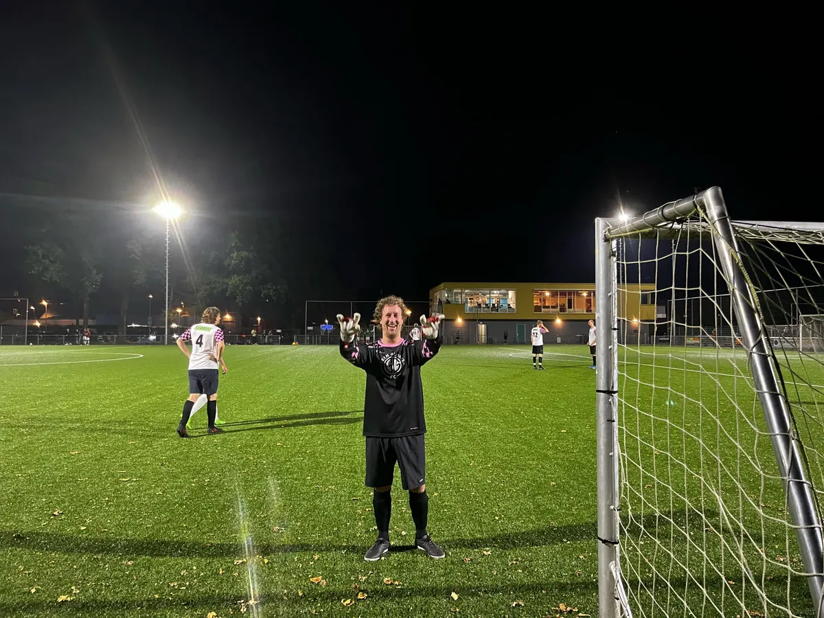 Erik Kuijper als keeper op het voetbalveld